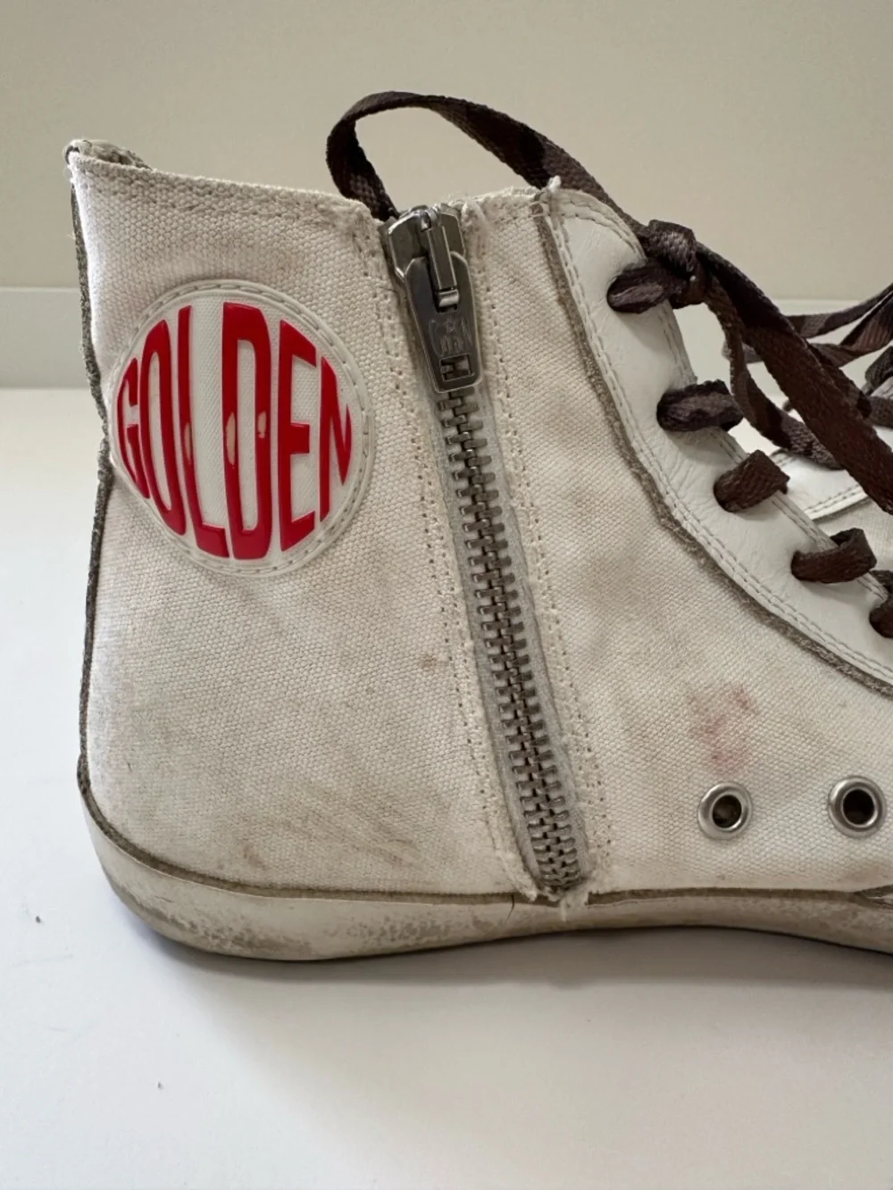 Golden Goose Women’s Francy Sneakers with Leopard Print Hair Star | Size 8 - Picture 9 of 14